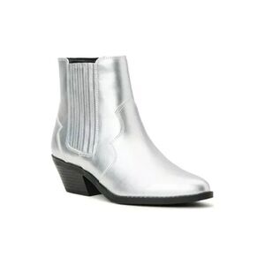 No Boundaries Womens Booties Bling Western Studded Zipper sllver NWT